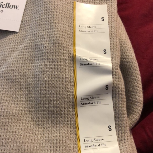 NWT Goodfellow & Co. Long Sleeve Button Front Tan Henley - Picture 3 of 5